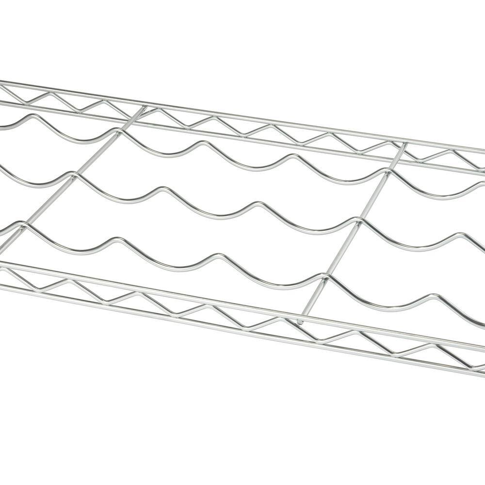 TRINITY 36 in. W x 14 in. D Individual NSF Chrome Color Wine Shelf