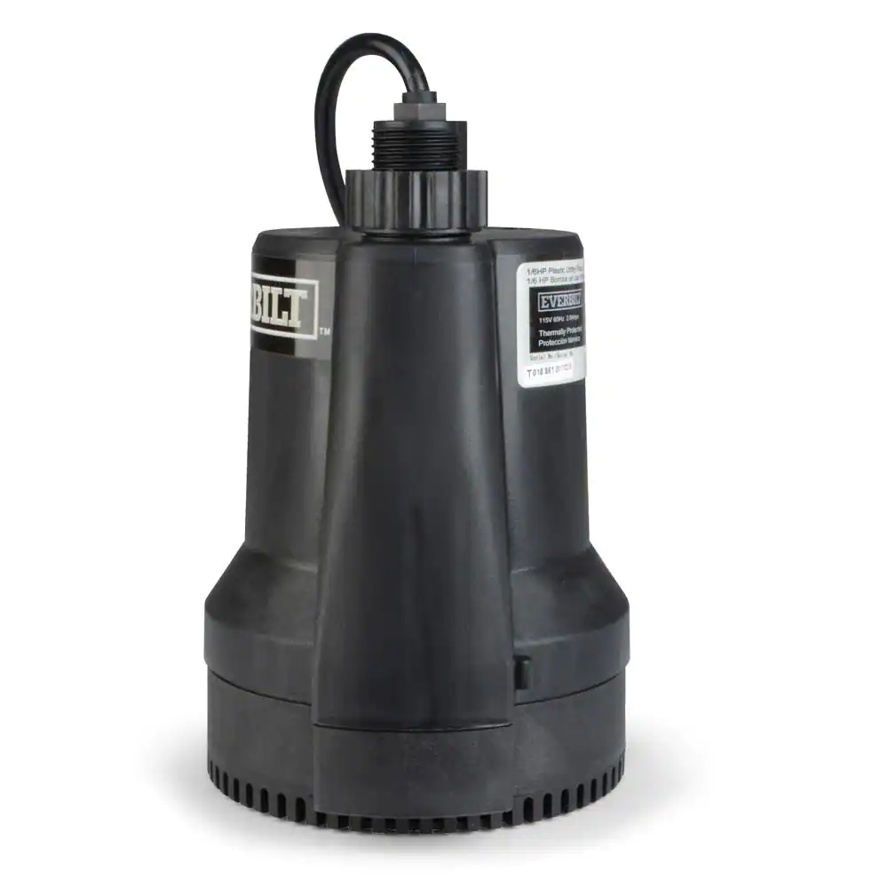 Everbilt 1/6 HP Plastic Submersible Utility Pump