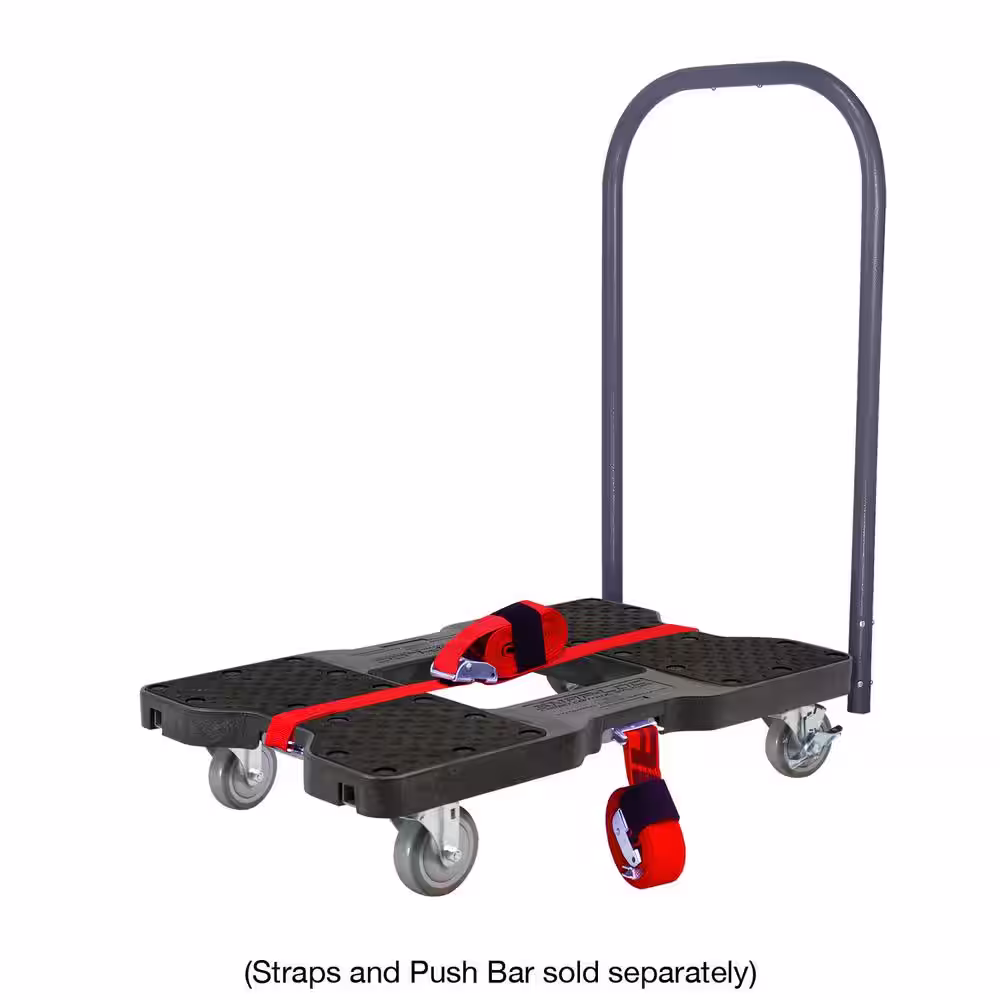 SNAP-LOC 1500 lbs. Capacity Industrial Strength Professional E-Track Dolly in Black