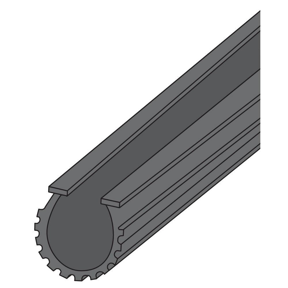 None 18 ft. Black Platinum Replace Vinyl Universal Garage Door Bottom P0199