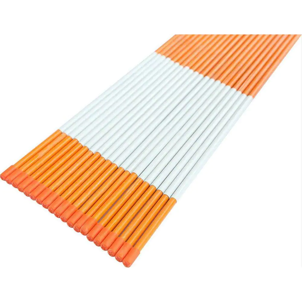 FiberMarker 36 in. Driveway Markers Driveway Poles for Easy Visibility at Night Reflective, Orange (12-Pack)