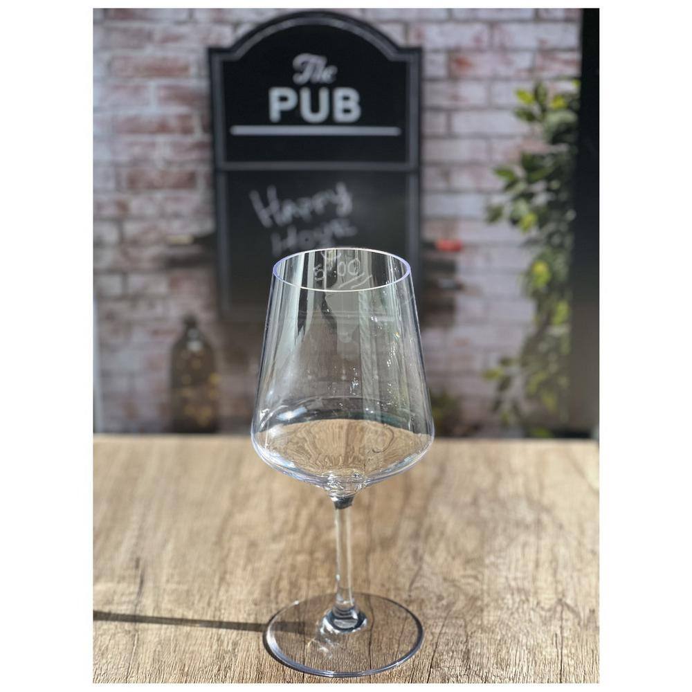 Aoibox Set of 4 18 oz. Clear Premium Quality Unbreakable Stemmed Acrylic Glasses