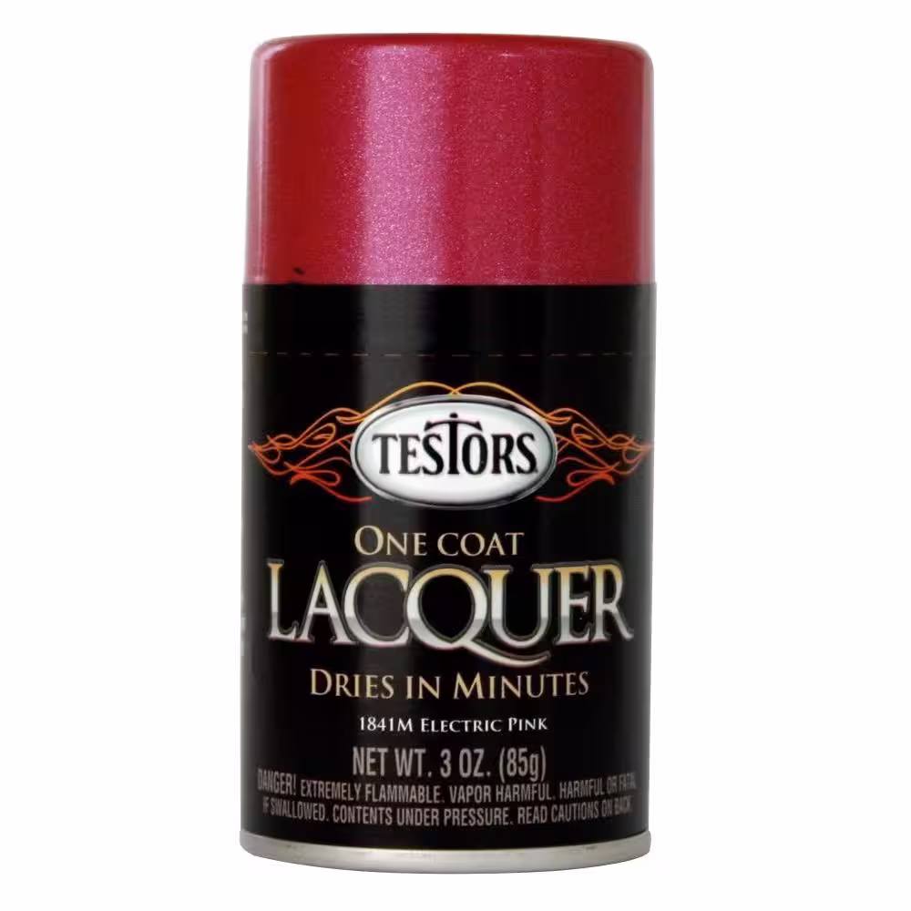 Testors 3 oz. Electric Pink Lacquer Spray Paint (3-Pack)