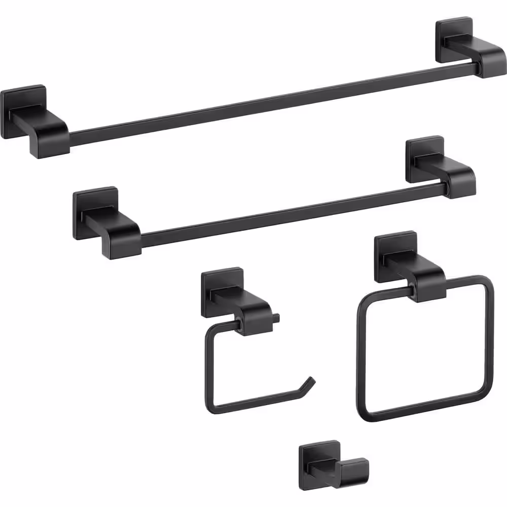 Delta Ara Single Towel Hook Bath Hardware Accessory in Matte Black