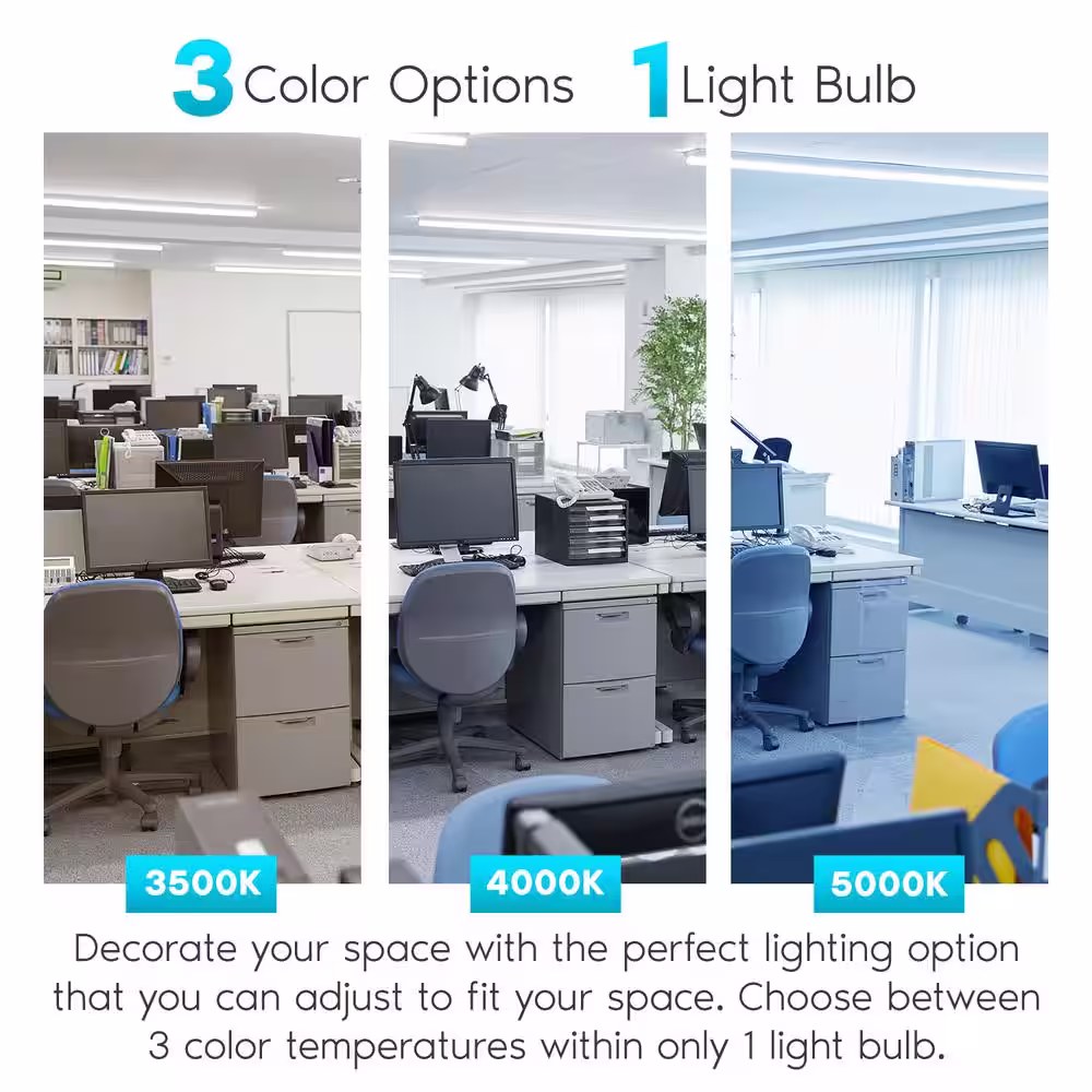 LUXRITE 18-Watt 4 ft. Linear T8 LED Tube Light Bulb 3 Color Selectable Single and Double End Powered 2340 Lumens F32T8 (30-Pack)