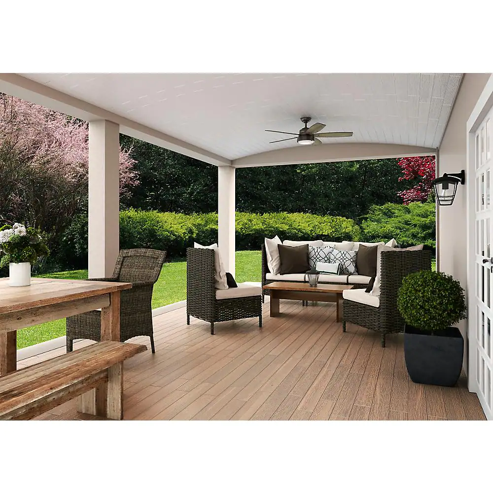 Hunter Channelside 52 in. LED Indoor/Outdoor Noble Bronze Ceiling Fan with Remote Control