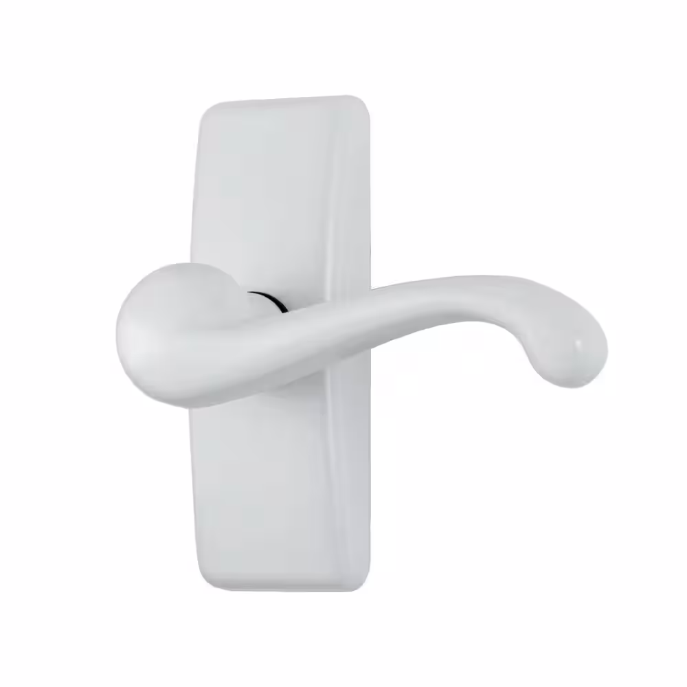 Ideal Security GL Lever Set with Locking Inside Latch for Storm and Screen Doors, White