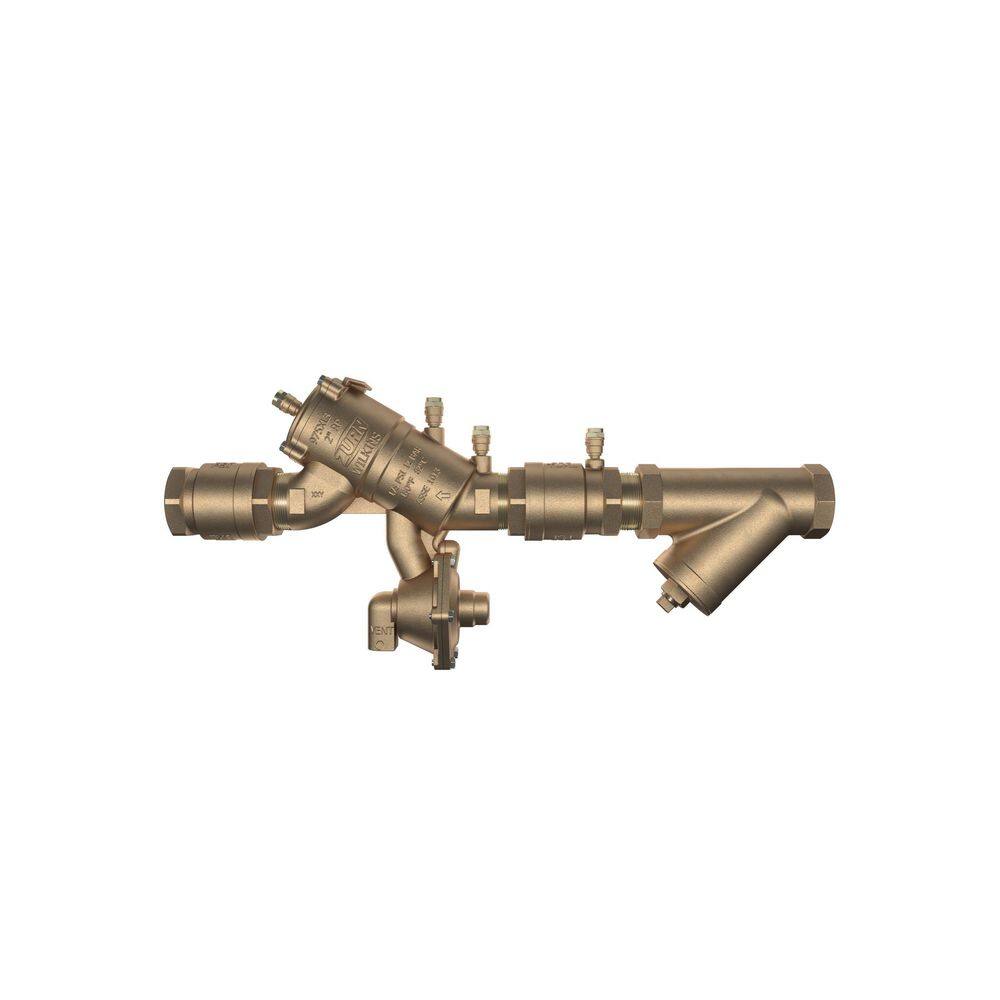 Wilkins 2 in. 975XL3 Reduced Pressure Principle Backflow Preventer with Model SXL Lead-Free Wye Type Strainer