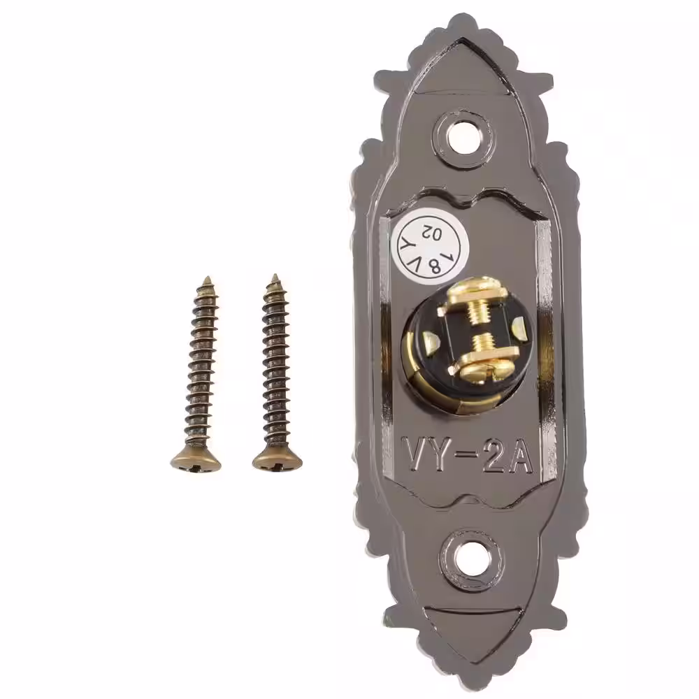 Defiant Wired LED Illuminated Doorbell Push Button, Antique Brass