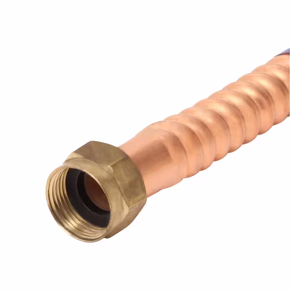 BrassCraft 3/4 in. FIP x 3/4 in. Nominal Male/ Female Sweat x 15 in. Copper Water Heater Connector (7/8 in. O.D.)