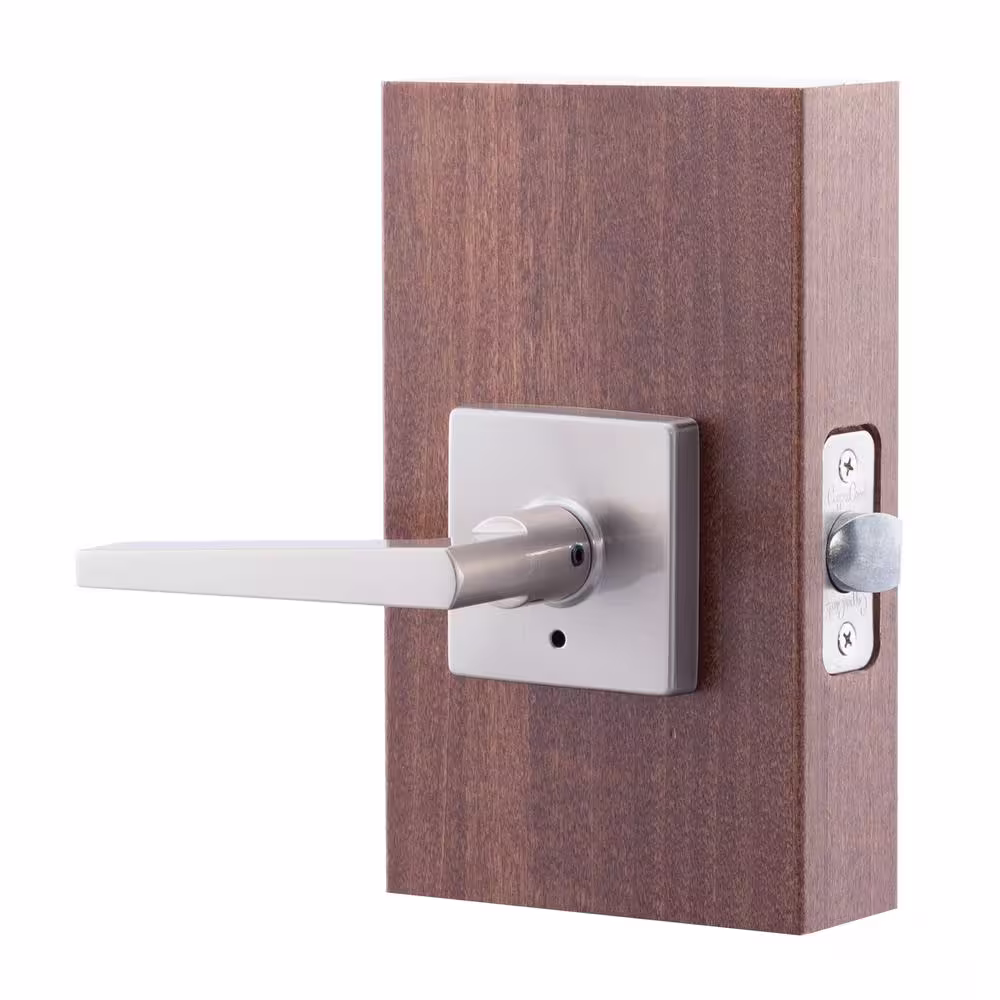 Copper Creek Verona Satin Stainless Pushbutton Privacy Bed/Bath Door Handle