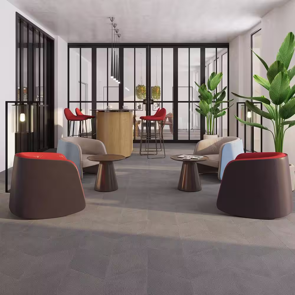 Lucida Surfaces MosaiCore Pumice Braid 28 MIL x 12 in. W x 17 in. L Glue Down Waterproof Vinyl Tile Flooring (15.2 sqft/case)