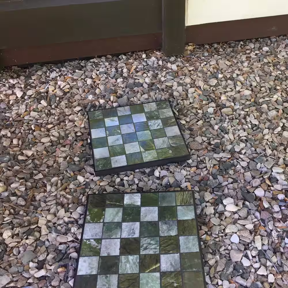 Outdoor Essentials 12 in. x 12 in. Jade Small Tile Decorative Garden Stone