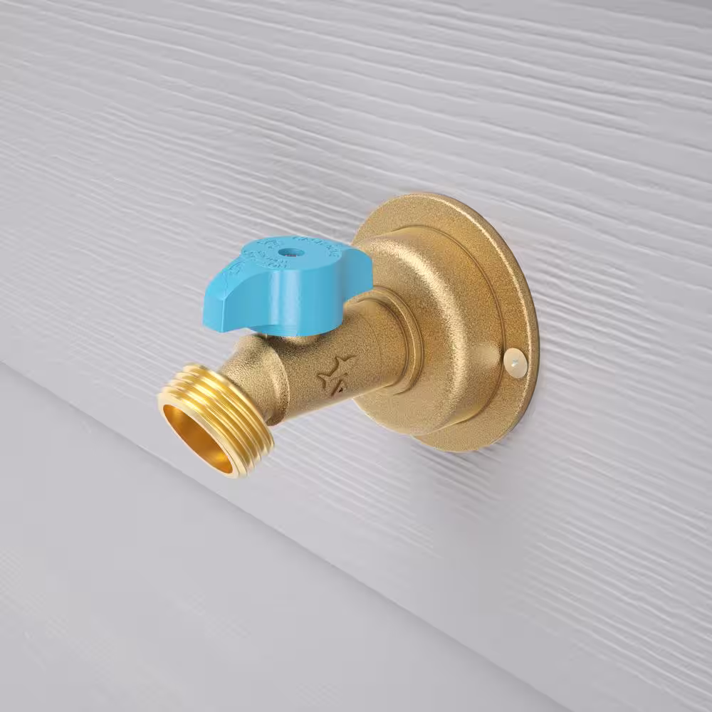 SharkBite 1/2 in. x 3/4 in. Brass Push-to-Connect MHT Quarter-Turn No Kink Hose Bibb