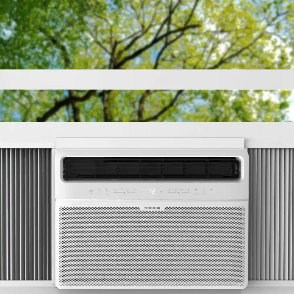 Toshiba 12,000 BTU 115-Volt Smart Wi-Fi Touch Control Window Air Conditioner with Remote and ENERGY STAR in White