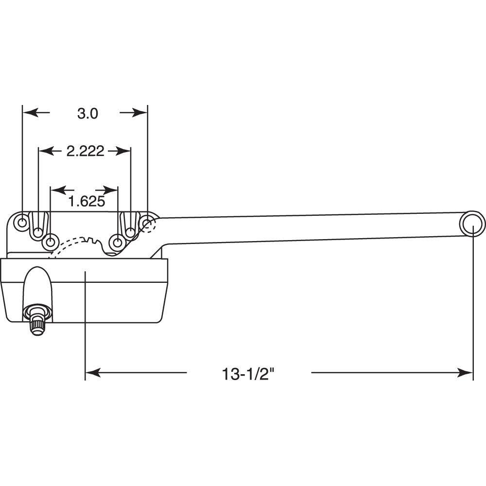 Prime-Line 13-1/2 in. Single-Arm Right-Hand Casement Operator, Truth