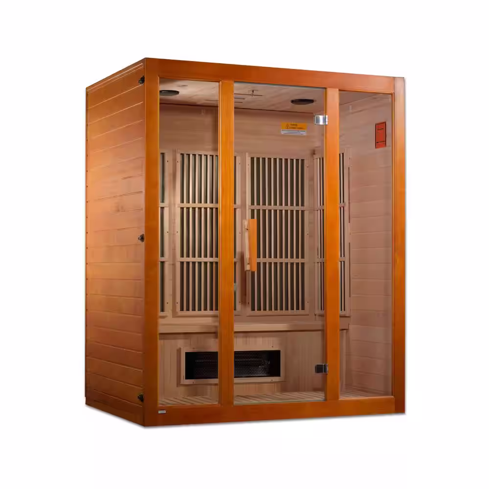 Maxxus Alpine Lifesauna 3-Person Infrared Sauna with 5 Dual Tech Infrared Heaters and Chromotherapy