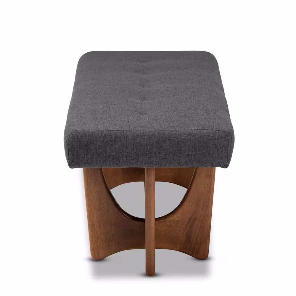 Baxton Studio Theo Dark Grey Bench