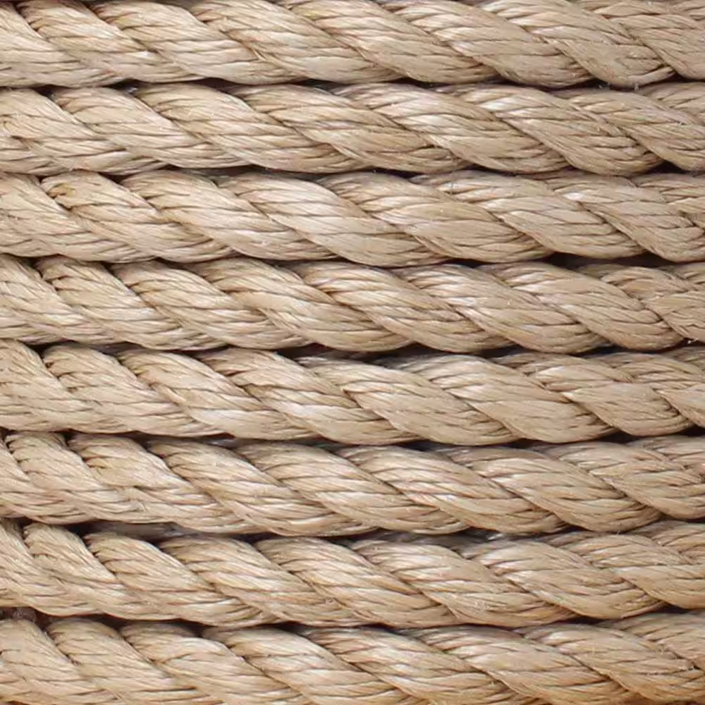 KingCord 1/2 in. x 300 ft. Polypropylene Twisted Rope 3-Strand, Brown/Unmanila