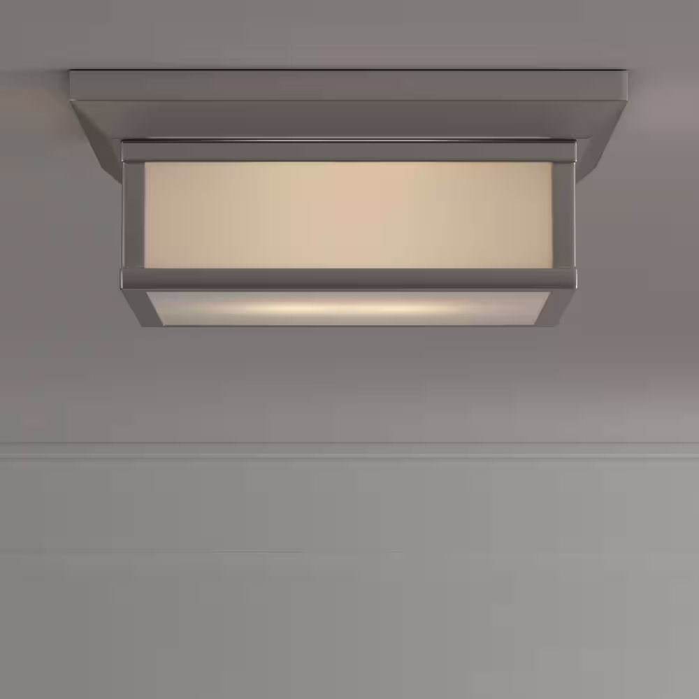 Minka Lavery Daventry Bath 2-Light Polished Nickel Flush Mount