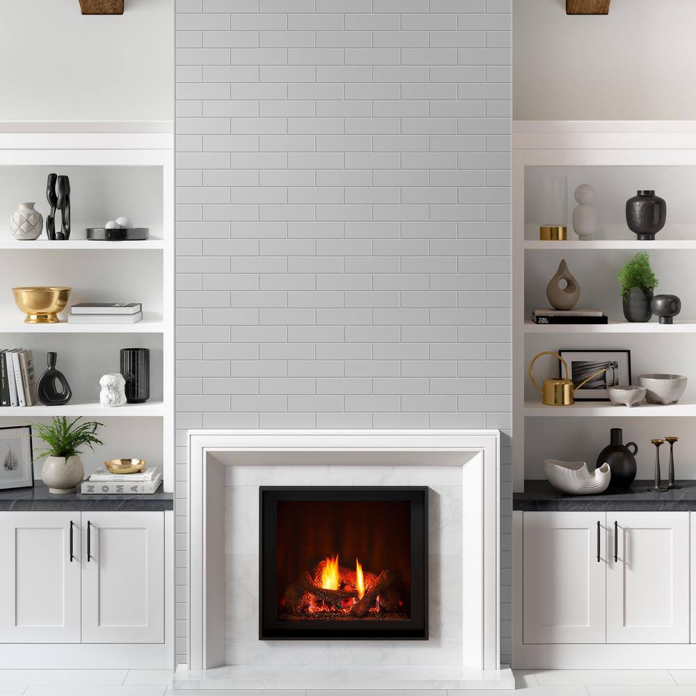 EMSER TILE Catch Gray 2.95 in. x 11.81 in. Matte Subway Ceramic Wall Tile (12.15 sq. ft./Case)