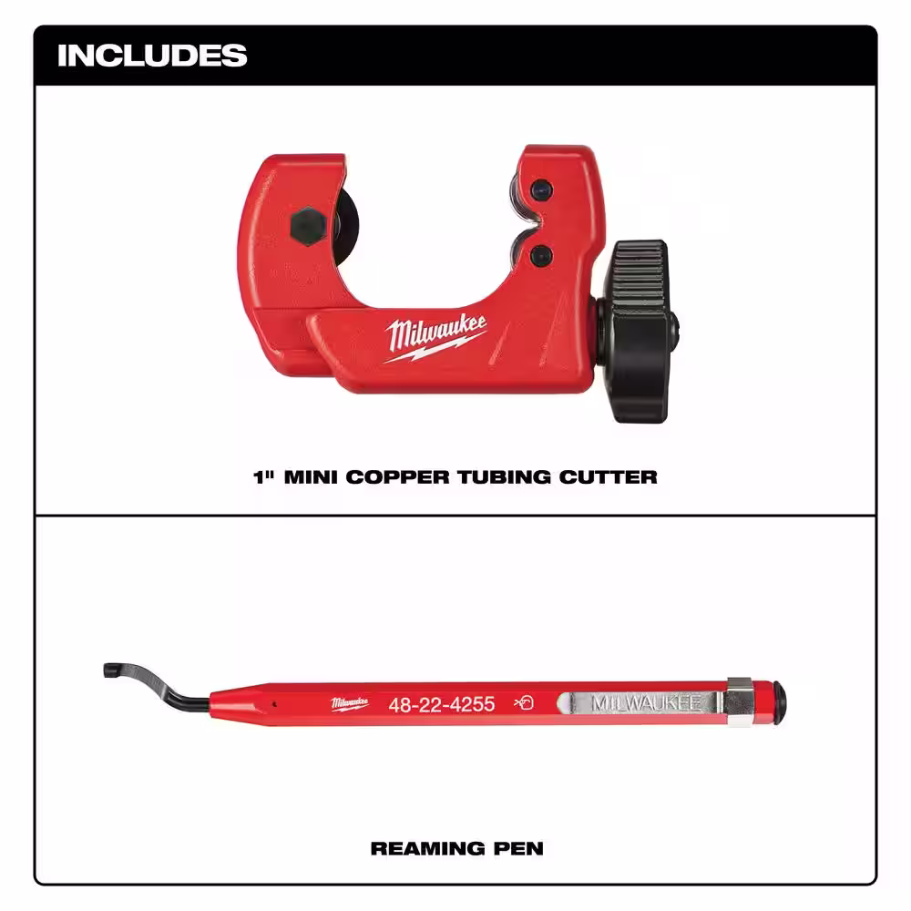 Milwaukee 1 in. Mini Copper Tubing Cutter with Reaming Pen