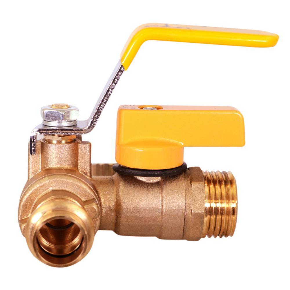 The Plumber's Choice 2 in. Brass Press High Flow Drain Ball Valve, 3 Way Adjustable Flow Path