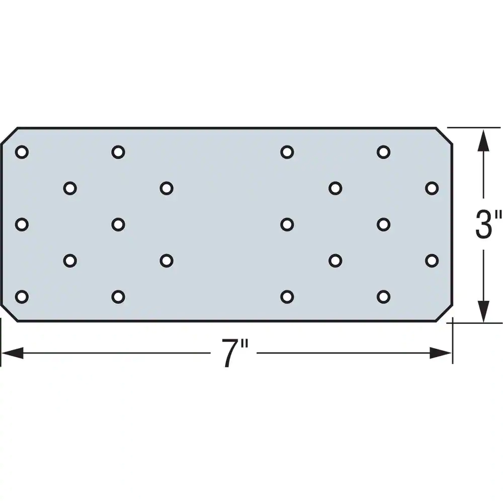 Simpson Strong-Tie HTP 3 in. x 7 in. ZMAX Galvanized Heavy Tie Plate