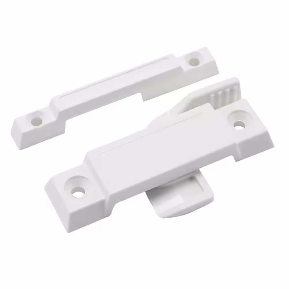 Prime-Line White Composite Window Sash Lock with Keeper