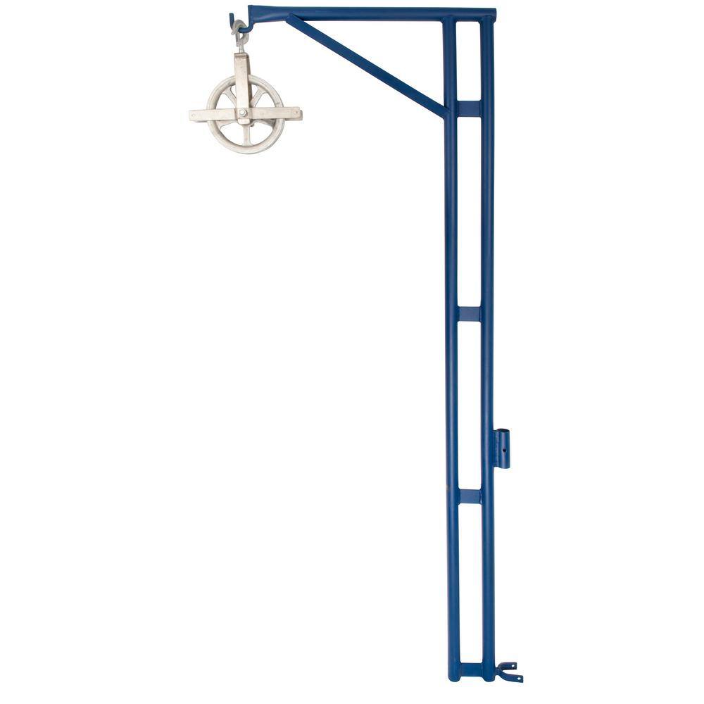 MetalTech 10 in. Heavy Duty Gin Block Pulley in Galvanized Steel for Lifting Scaffolding with Hoist Post, 250 lbs. Load Capacity