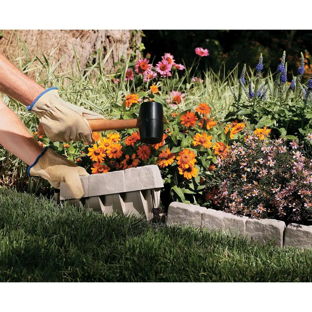 Suncast Border Stone 10 ft. (12 in. Sections) Plastic Border Edging
