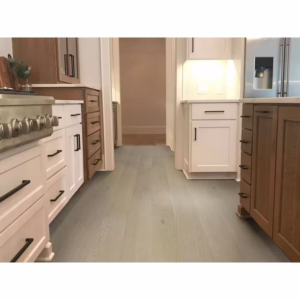 A&A Surfaces Woodridge Dorman Oak in. T x 6.5 in. W Waterproof Wire Brushed Engineered Hardwood Flooring (1040.2 sqft/pallet)
