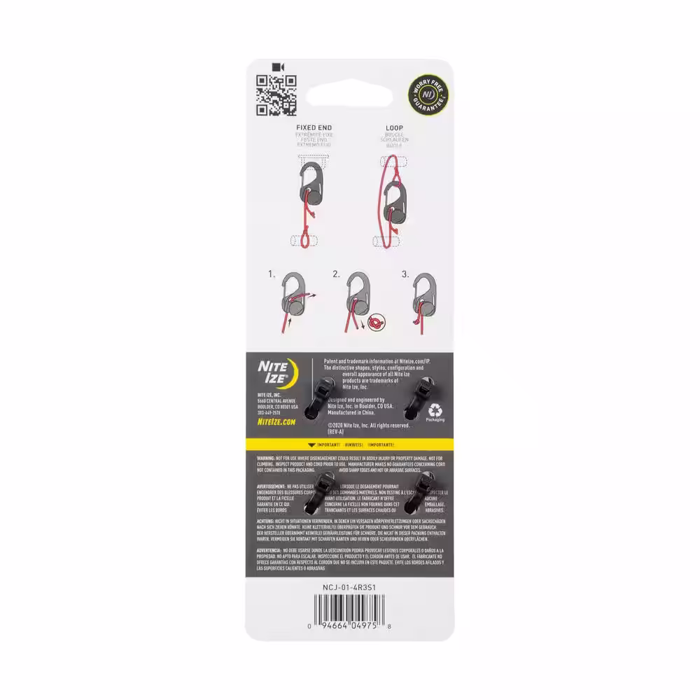 Nite Ize Plastic CamJam Cord Tightener (4-Pack)