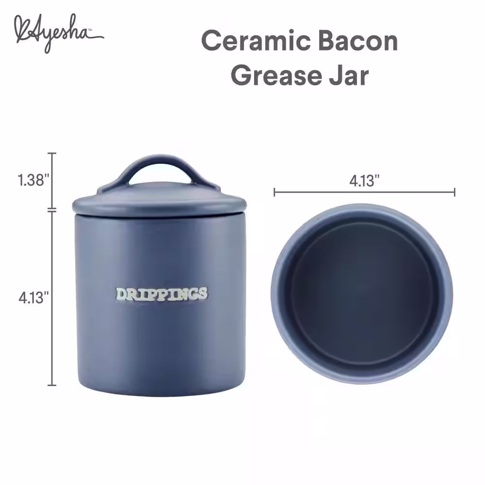Ayesha Curry Ceramics Bacon Grease Jar 21 oz. Anchor
