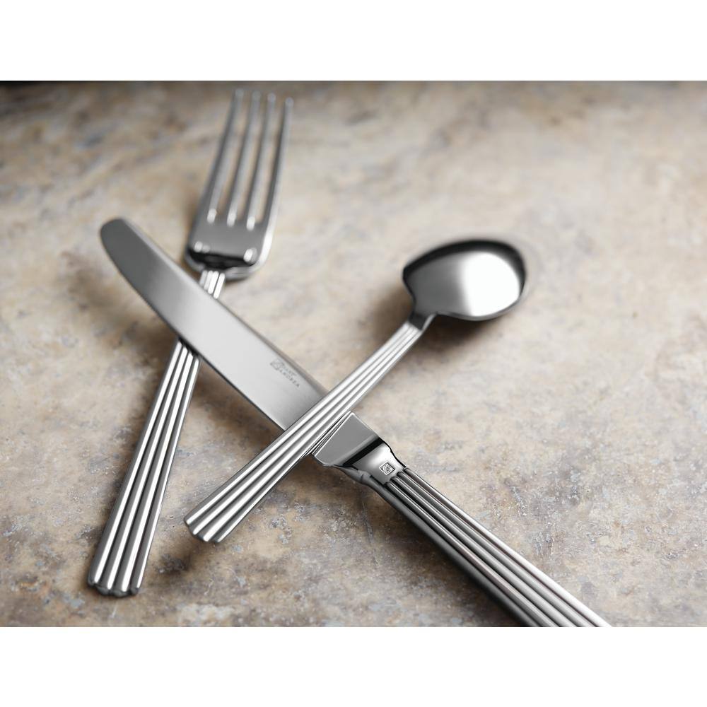 Oneida Viotti 18/10 Stainless Steel Oval Bowl Soup/Dessert Spoons (Set of 12)