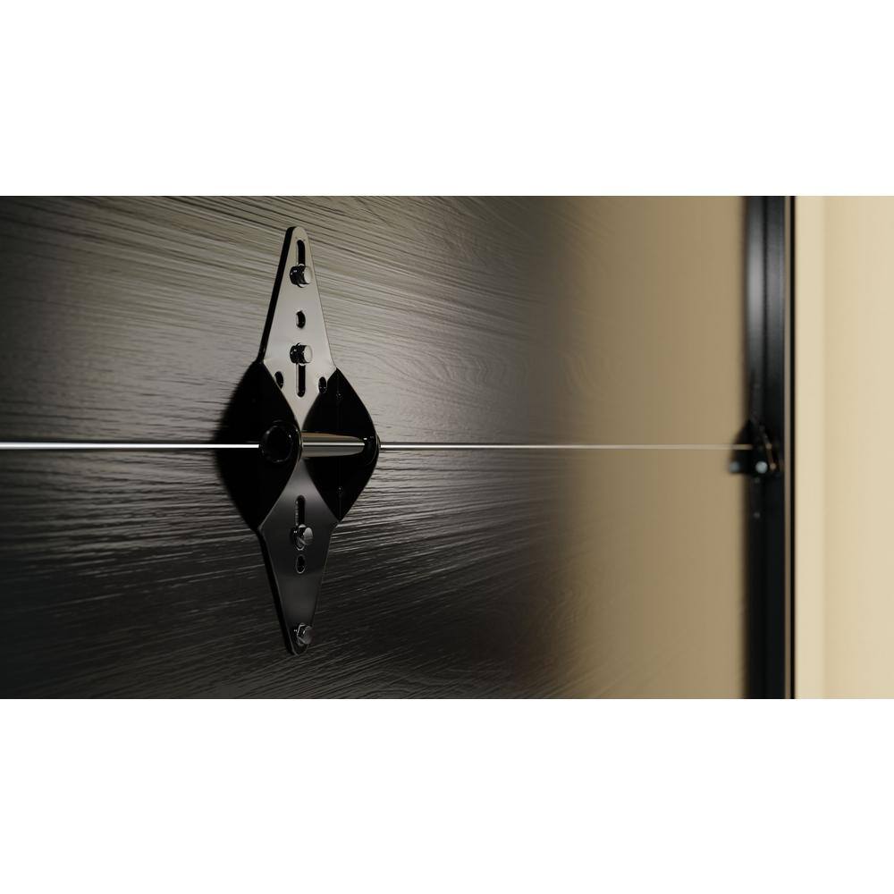 IDEAL SECURITY Black Black Garage Door Hinge for Bottom and Second Panels, Hinge 1 (2-Pack)