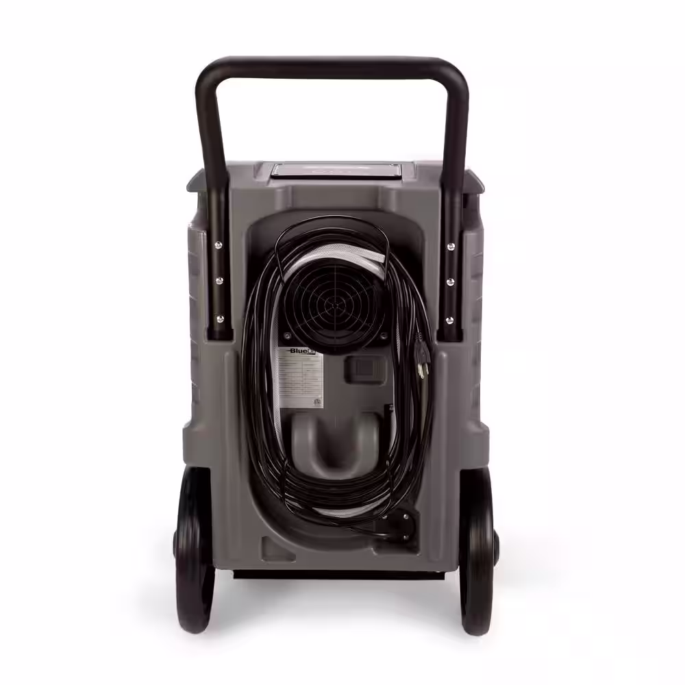 BlueDri 150-Pint Commercial Dehumidifier in Blue for Water Damage Restoration Mold Remediation