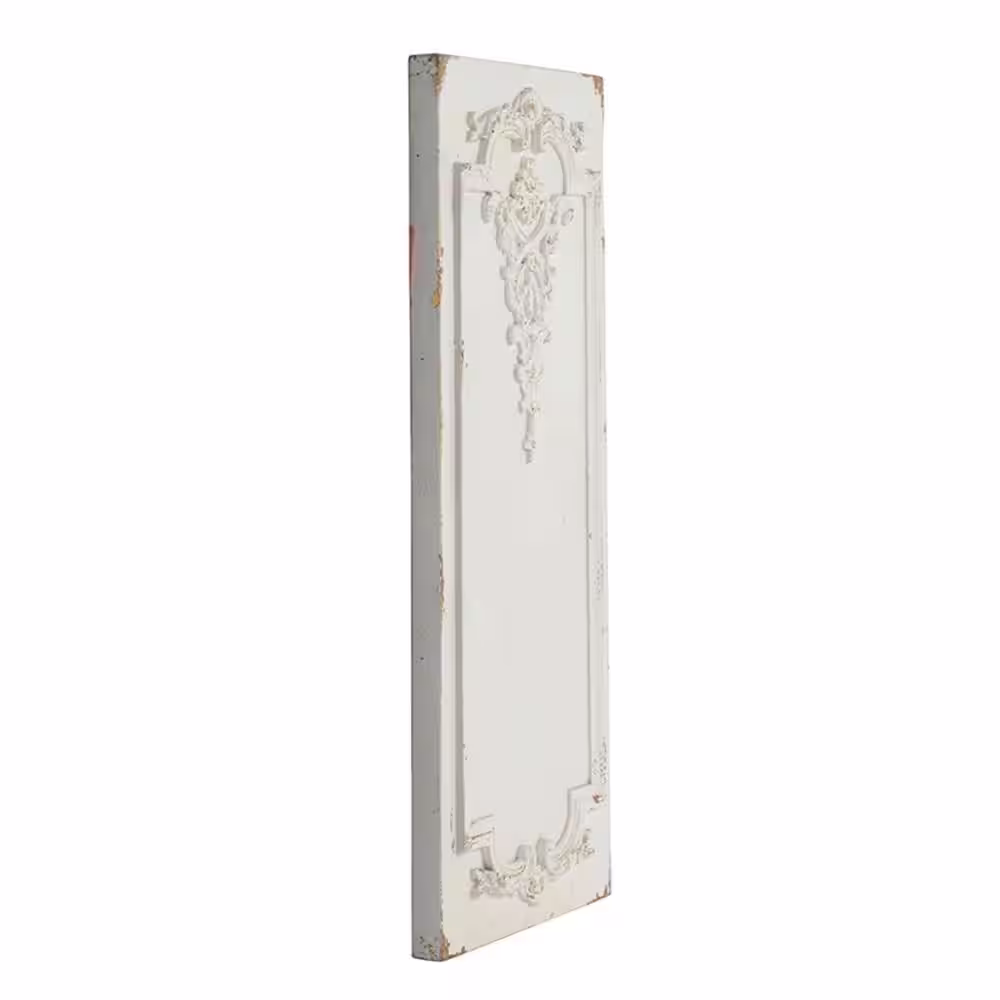 A & B Home Prasoon White Abstract Wood Wall Panels (Set of 2)
