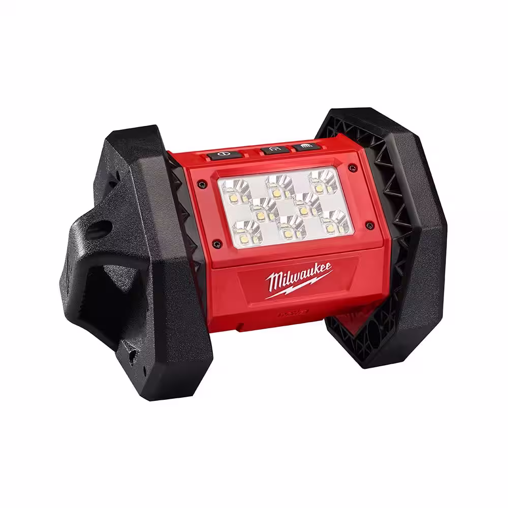 Milwaukee M18 18-Volt Lithium-Ion Cordless 5.0Ah Starter Kit with M18 18-Volt Lithium-Ion Cordless LED Flood Light