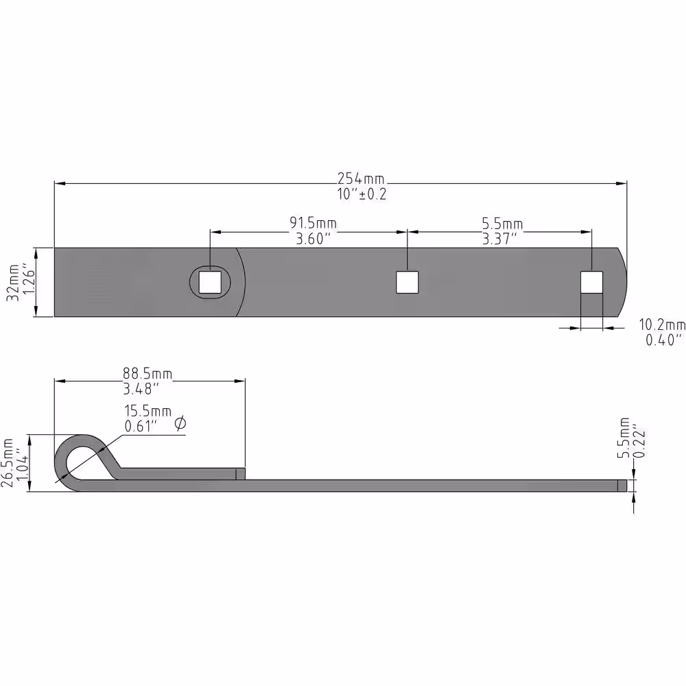 Everbilt 10 in. Zinc Plated Hinge Strap