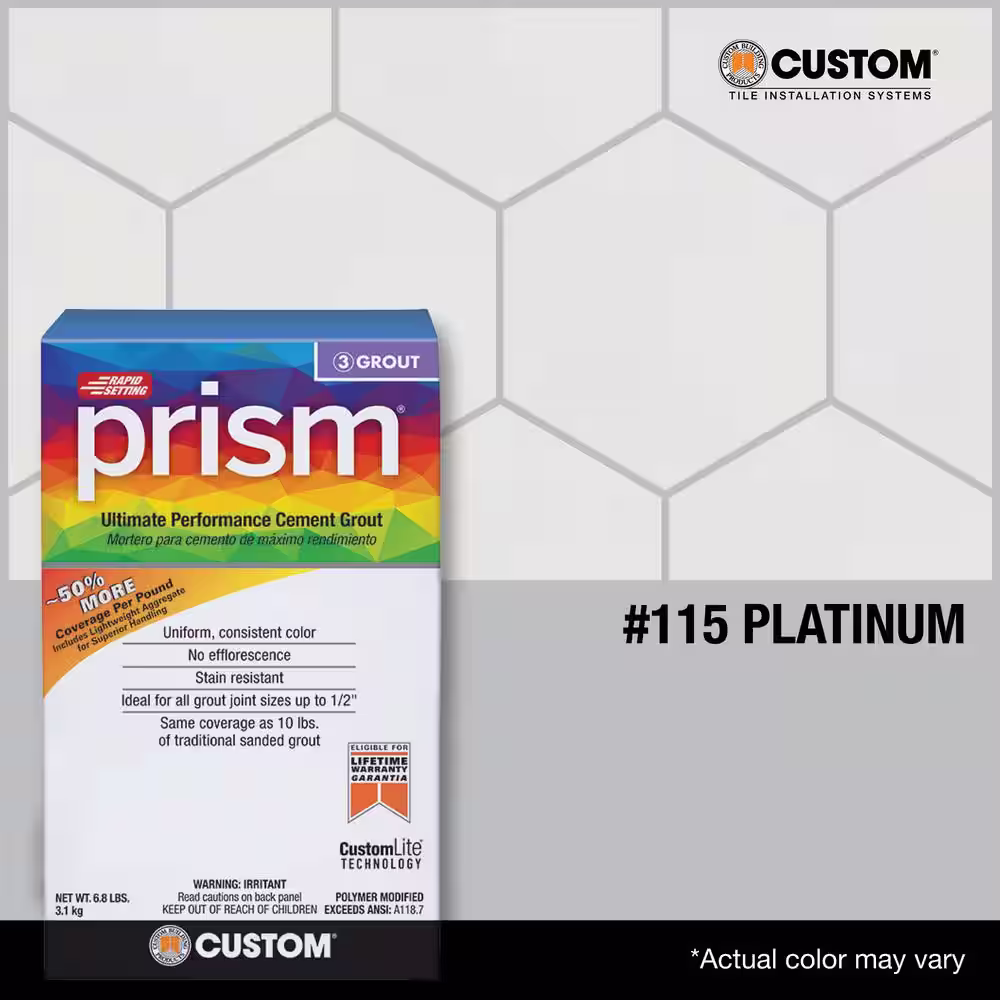 Custom Building Products Prism #115 Platinum 17 lb. Ultimate Performance Rapid Setting Grout