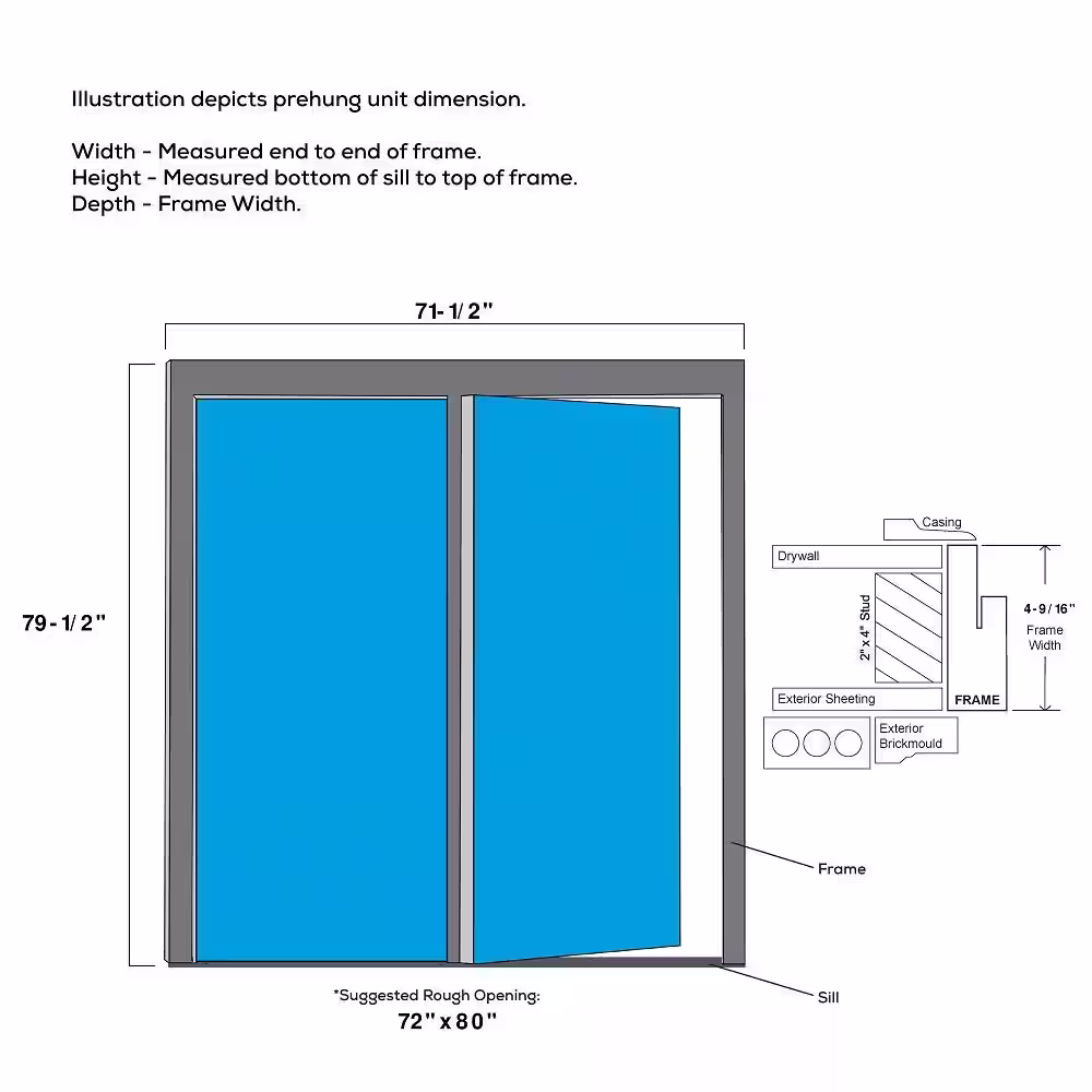 MMI Door TRUfit 69 in. x 77 in. Full Lite Primed Steel Stationary Patio Glass Door Panel with Screen