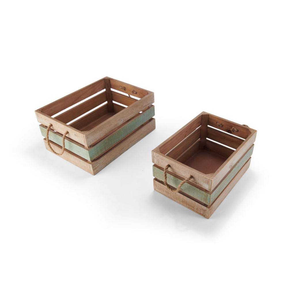 Elements Multi-color Crate Set of 2-15 in. and 13 in.