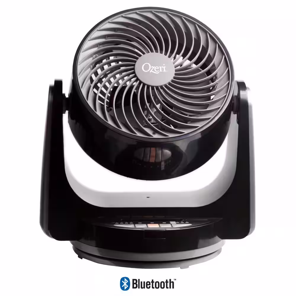 Ozeri Brezza III Dual Oscillating 10 in. High Velocity Desk Fan with Bluetooth Technology