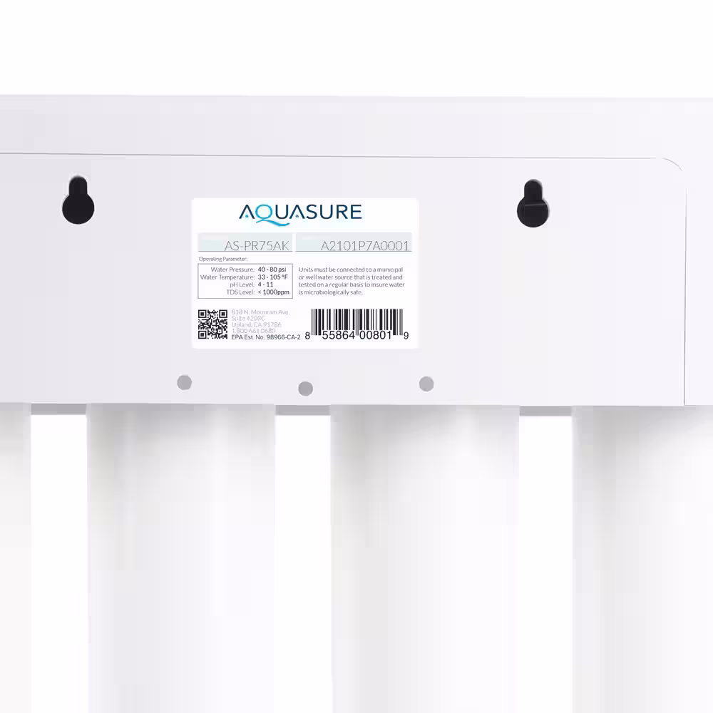 AQUASURE Premier Series Alkaline Remineralizing Reverse Osmosis Water Filtration System with Chrome Faucet