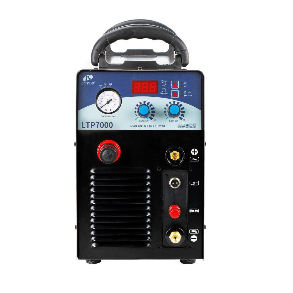 Lotos 70 Amp Non-Touch Pilot Arc IGBT Inverter Plasma Cutter for Metal, 220V, 7/8 Inch Clean Cut