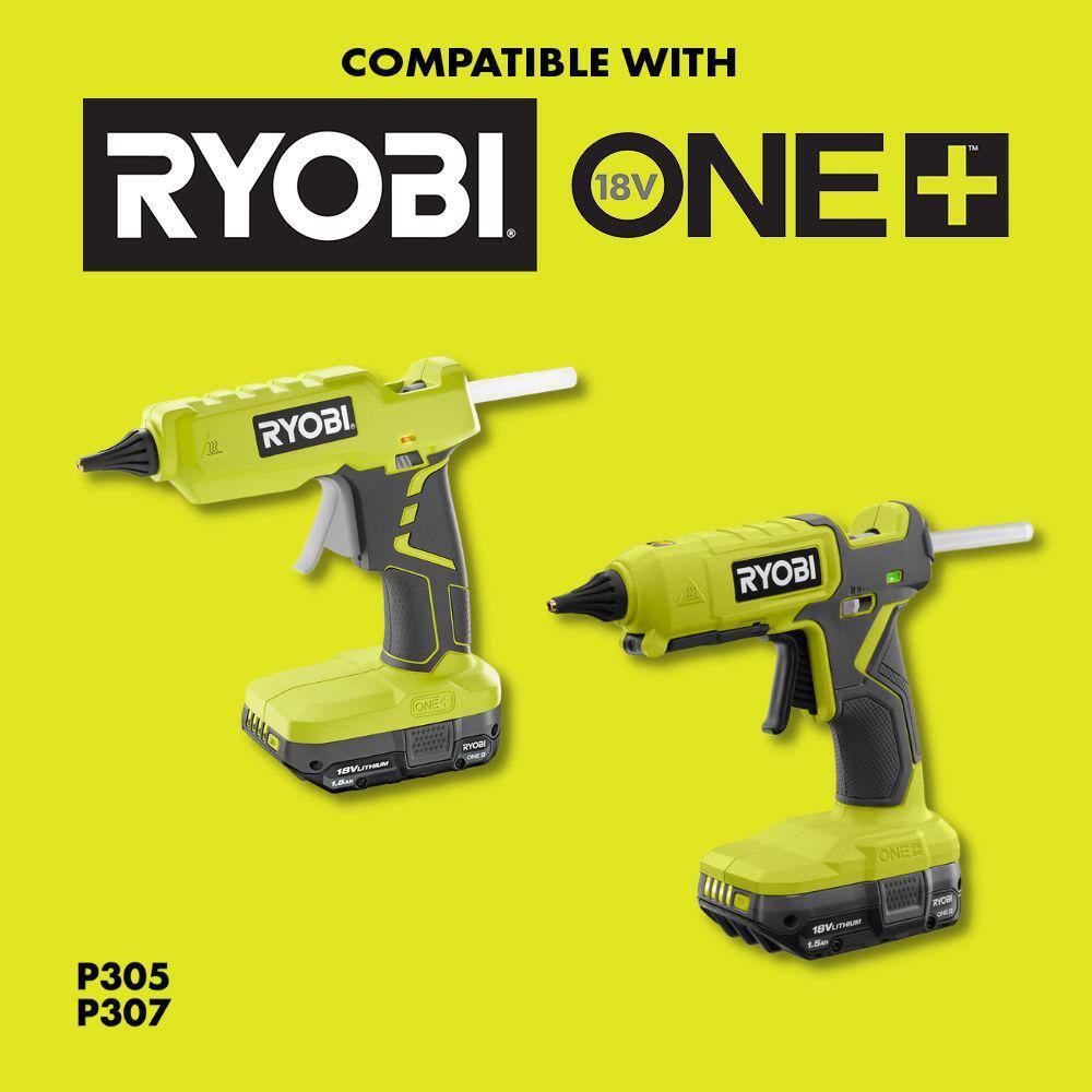 RYOBI 48PC Full Size Color Glue Sticks (Green, Blue, Purple)