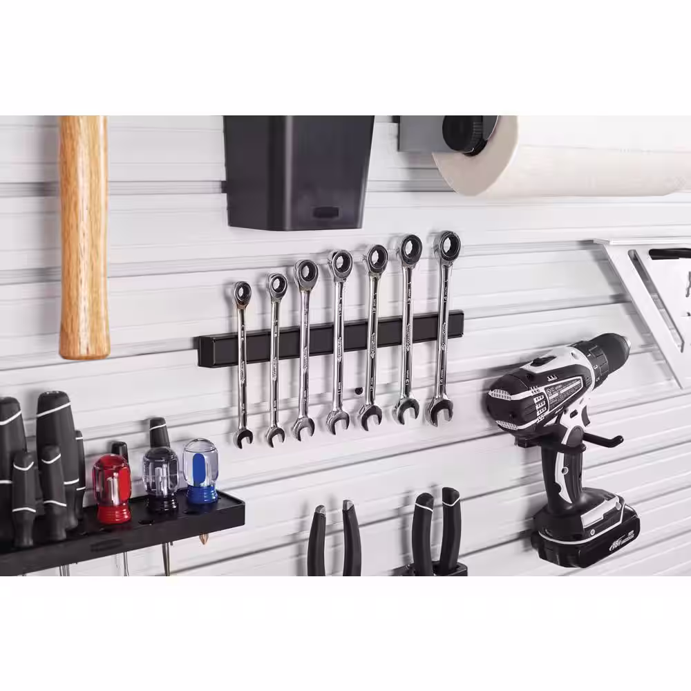 Rubbermaid FastTrack Garage Wall Storage Magnetic Strip Slat Panel System