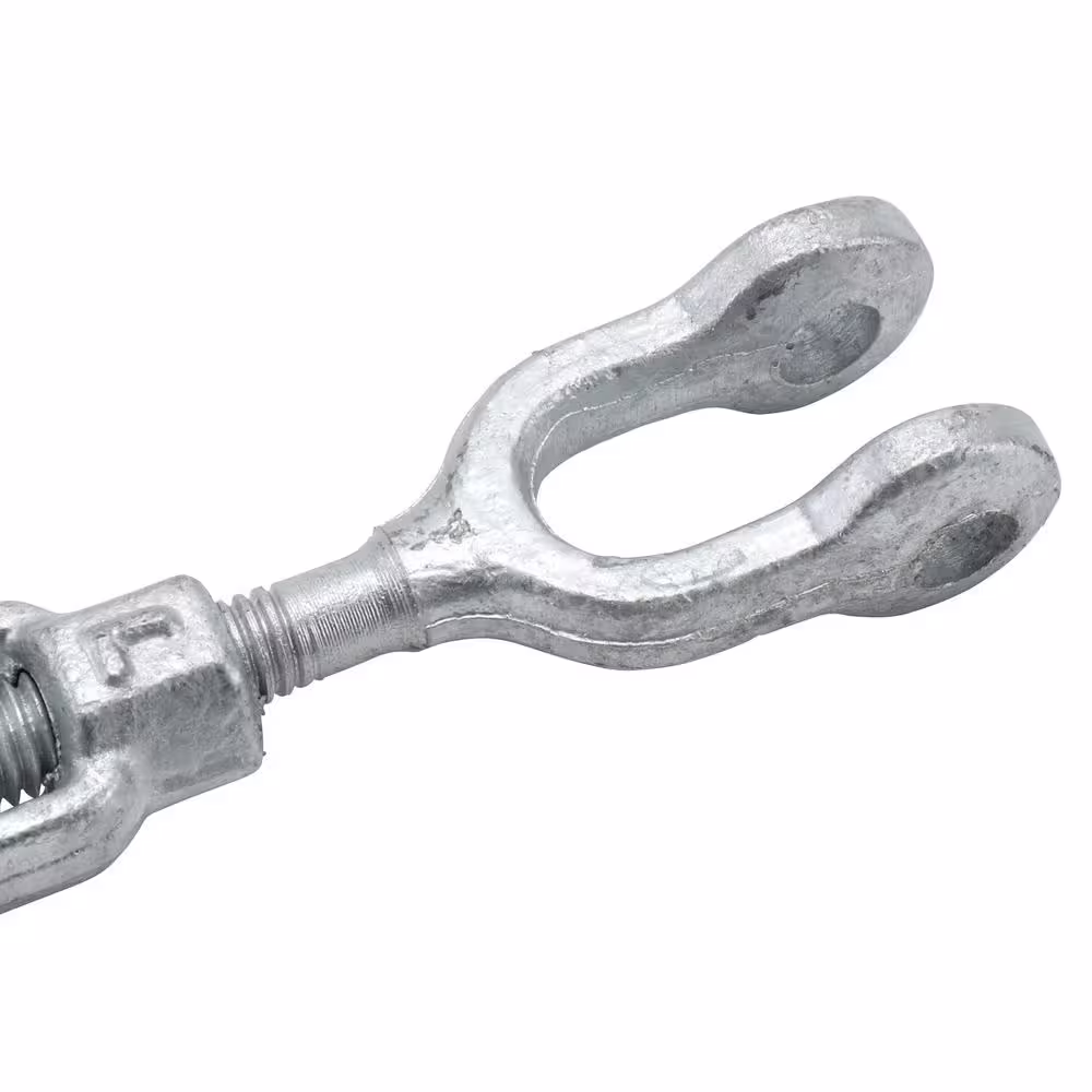 Everbilt 3/8 in. x 11 in. Galvanized Jaw and Jaw Turnbuckle