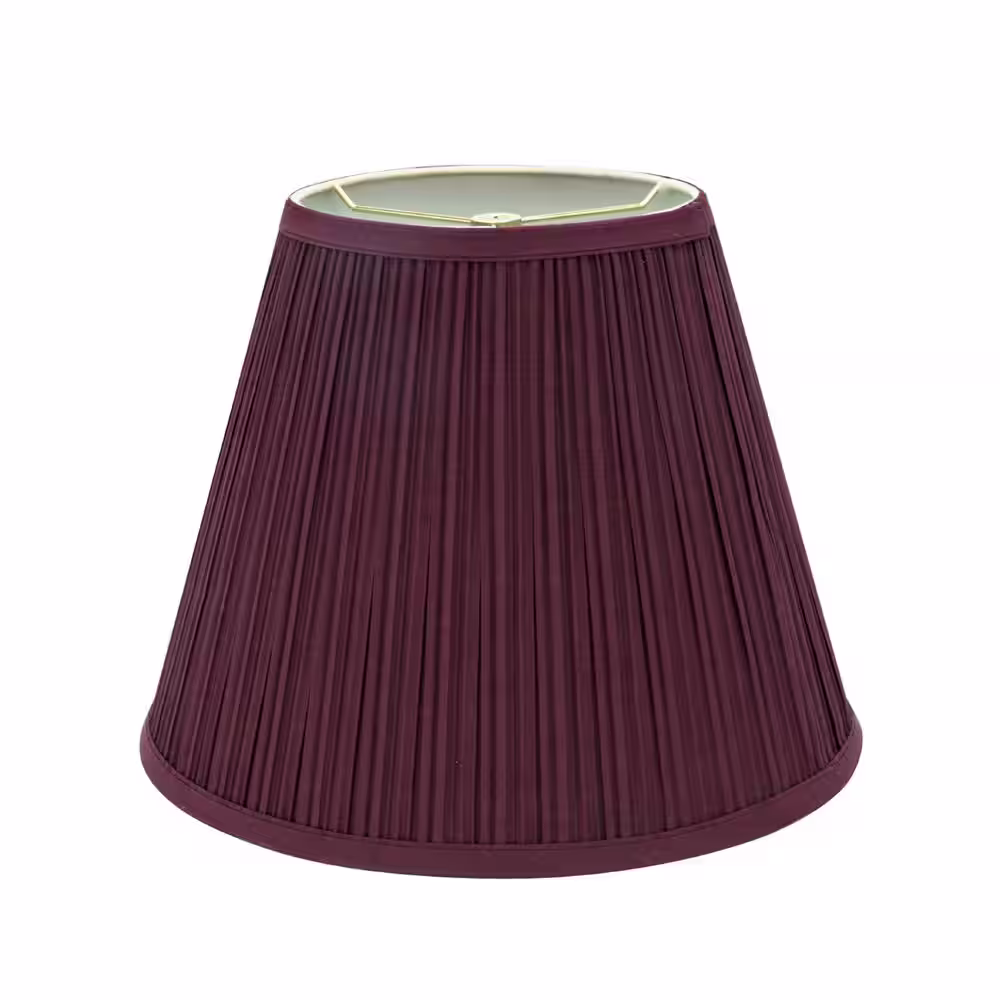 Aspen Creative Corporation 13 in. x 10 in. Burgundy Pleated Empire Lamp Shade